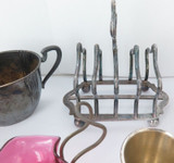 Good Job Lot Silverplate, EPNS. Carving Knife, Toast Rack, Walker & Hall, Dixon.