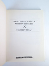 'The Guinness Book of Military Blunders' Paperback Book compiled by G. Regan