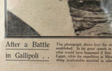 WW1 After a Battle in Gallipoli. Large Newspaper Page ex Sydney Mail 10/11/1915.