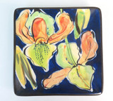Vintage Iris Pottery Plate by Australian Potter Helen Taylor