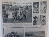 WW1 Page ex Sydney Mail c1915. Australians and Turks in Gallipoli.