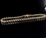 Vintage 14ct Gold 2.00cttw Diamond Set Bracelet 18cm 6.0g Val $5550