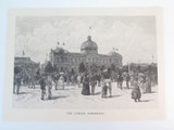 Original 1886 Engraving Prints, Adelaide. Jubilee Exhibition & River Torrens