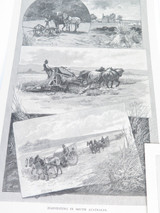 Original 1886 Engraving Prints, Gold Prospecting & Early Australian Industry