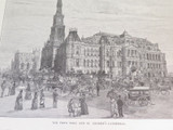 Group Lot Original 1886 Engraving Prints, Early Sydney City