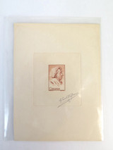 Signed Original Stamp Proof, Chopin Bust by Charles-Paul Dufresne #1