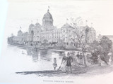 Group Lot Original 1886 Engraving Prints, Early Melbourne Architecture