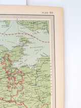 1922 Scarce Times Survey Atlas of the World. Plate No.40 Map of Western Germany