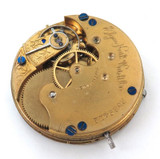 1888 Elgin 7J 6S Lever Set Pocket Watch Movement & Dial.