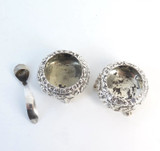 Pair of Stieff Sterling Silver Repousse Salt Cellars