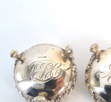 Pair of Stieff Sterling Silver Repousse Salt Cellars