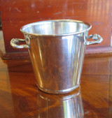 Small Vintage Drinks Bucket by Sheridan, Silver on Copper