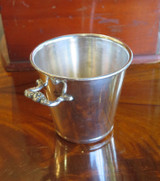 Small Vintage Drinks Bucket by Sheridan, Silver on Copper