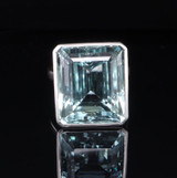 Vintage 26ct Aquamarine Handmade 14ct White Gold Ring M1/2 Val $25840