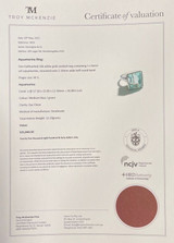 Vintage 26ct Aquamarine Handmade 14ct White Gold Ring M1/2 Val $25840