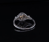 Antique 0.12ct Old Cut Diamond Set 14ct White Gold Ring size N Val $2230