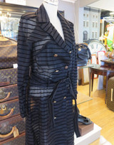 Chanel '2010 Cruise Collection' Double Breasted Silhouette Coat, Size 42 FR