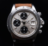Rare '84 Tudor Oysterdate Chronograph Transitional Big Block S/S Watch Ref 94300