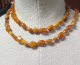 Vintage Butterscotch Amber Bead Necklace Strung on Cotton 80cm 23.1g