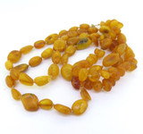 Vintage Butterscotch Amber Bead Necklace Strung on Cotton 80cm 23.1g