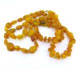 Vintage Butterscotch Amber Bead Necklace Strung on Cotton 80cm 23.1g