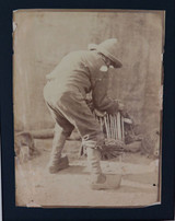 c1855 Possibly Dutch / Person in Clogs Albumen Photo Print.