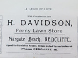100 Year Old 1923 Calendar From Margate Beach, Redcliffe Peninsular. H Davidson.