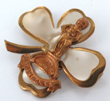 Very Nice Brussels Post WW1 c1920s / 1930s Souvenir 3 Leaf Clover & MOP Brooch