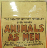 "Animals As Men” c1920s Super Rare Australian Very Large Lithograph Movie Poster