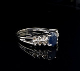 Vintage Aust Sapphire & Diamond 14ct White Gold Cocktail Ring M1/2 Val $2590