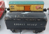 4 x Vintage Lionel O Gauge Carriages. 1682, 2682, 2679 Baby Ruth & Lionel Scout.