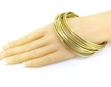 Sleek Italian 14ct & 9ct Yellow Gold Multi Woven Strand Bracelet 16.g