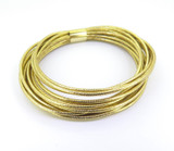 Sleek Italian 14ct & 9ct Yellow Gold Multi Woven Strand Bracelet 16.g