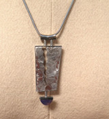 Artisan Design Sterling Silver Copper Inlaid Amethyst & Sugilite Necklace 40.3g