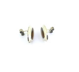 Vintage Mexican Sterling Silver & Golden Tigers Eye Earring Studs 10.9g