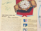 2 x 1950s Large Colour Omega Magazine Adverts. Seamaster / Mens / Ladies.