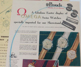2 x 1950s Large Colour Omega Magazine Adverts. Seamaster / Mens / Ladies.