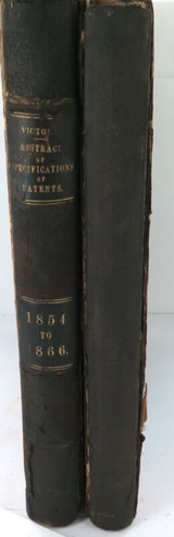 Super Rare 2 Vols “Abstracts of Specifications of Patents 1854 - 1866 Victoria”