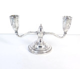 Pair of Antique Sterling Silver Twin-Arm Candelabras by Fisher Silver, USA