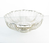 Decorative Scalloped Vintage Wire Bread Basket