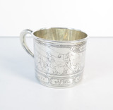 Vintage Childs Nursery Rhyme Sterling Silver Cup for Edith. Christening Birthday