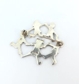 Vintage Sterling Silver E.F.S. 'Save the Children' Children Playing Brooch 9.7g