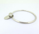 Vintage Sterling Silver Solid Round Wire Mexican Bangle 20.5g
