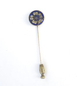 Antique Brass & Enamel Stick Pin Brooch