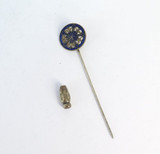 Antique Brass & Enamel Stick Pin Brooch