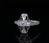 Antique 0.22cttw Old Cut Diamond Set Platinum & 18ct Gold Ring sz O1/2 Val $2920
