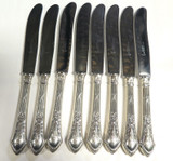Gerlach Nierdzewne 1921-1963 Polish .800 Silver Handled Serrated Knife Set of 8