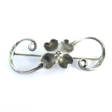 Vintage Stuart Nye Sterling Silver Dogwood Flower Brooch 6.2g