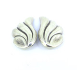 Vintage Mexican Dramatic Bold Sterling Silver Sculptural clip-on Earrings 21.8g