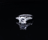 Vintage 1.63ct Brilliant Cut Diamond Platinum Three Stone Ring Size L Val $32280